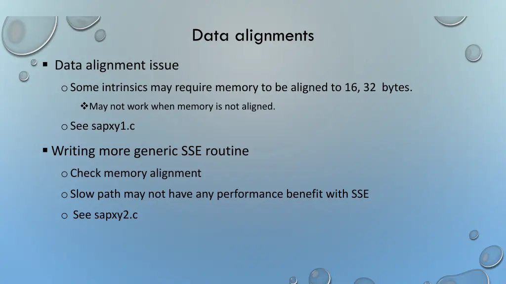 data alignments