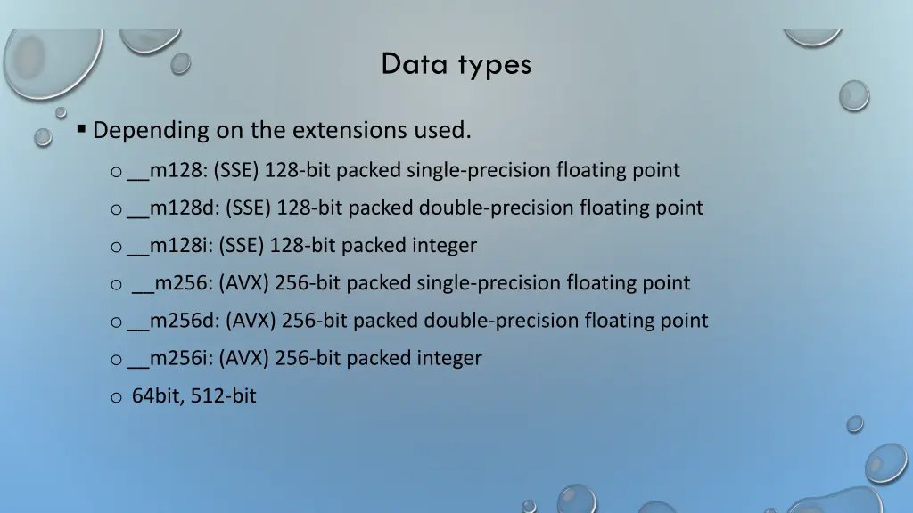 data types