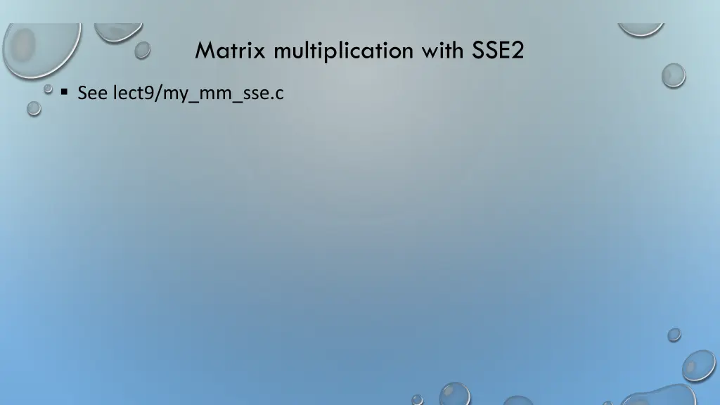 matrix multiplication with sse2