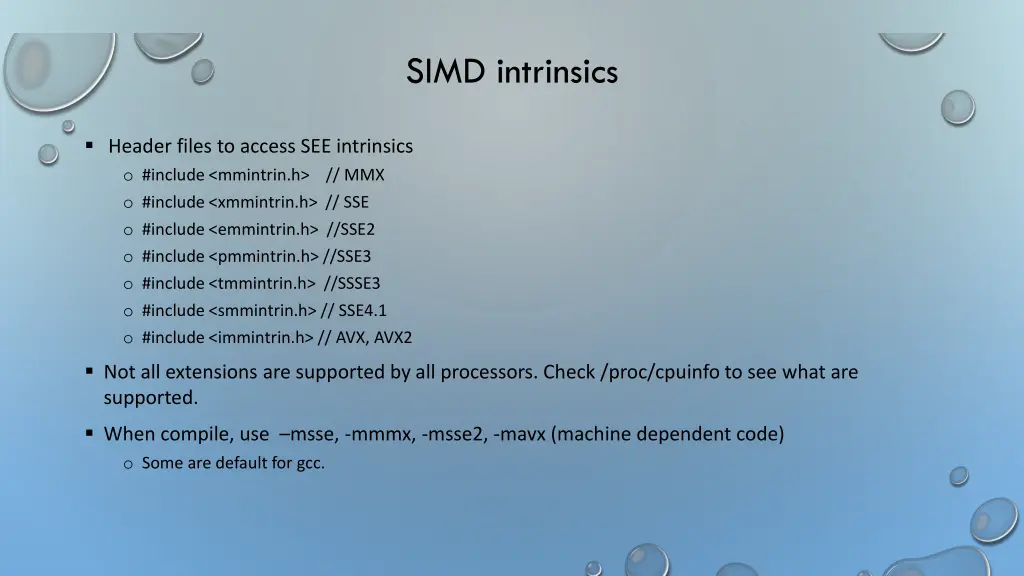 simd intrinsics