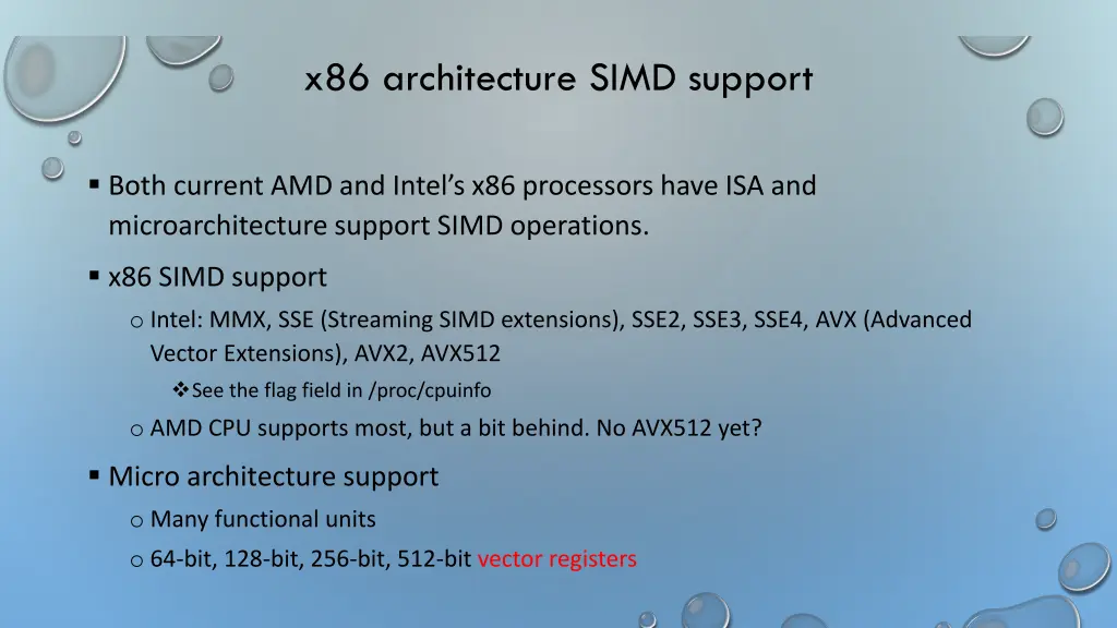 x86 architecture simd support
