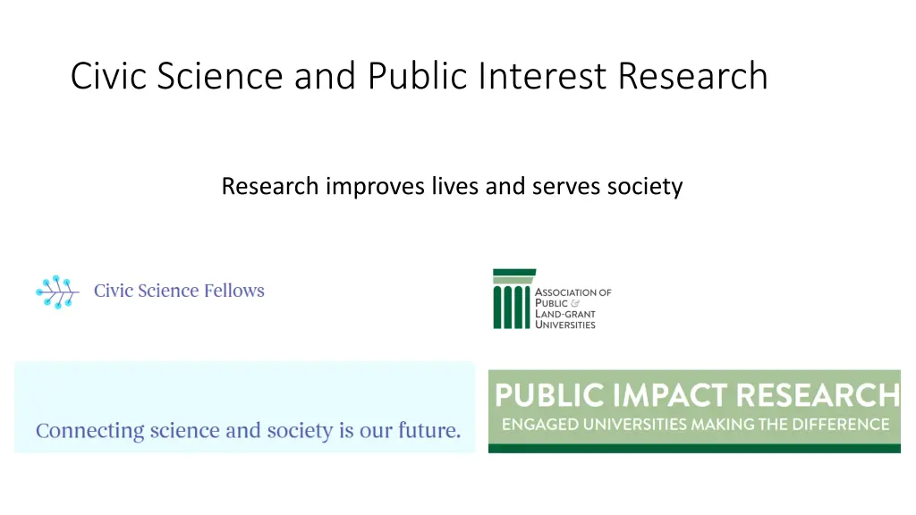 civic science and public interest research