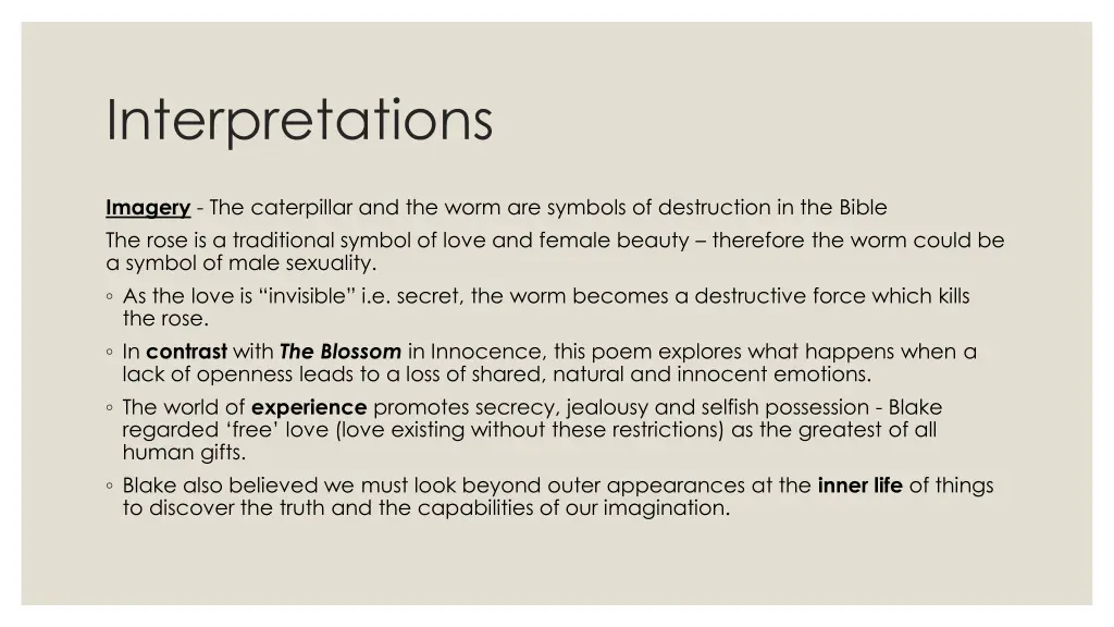 interpretations