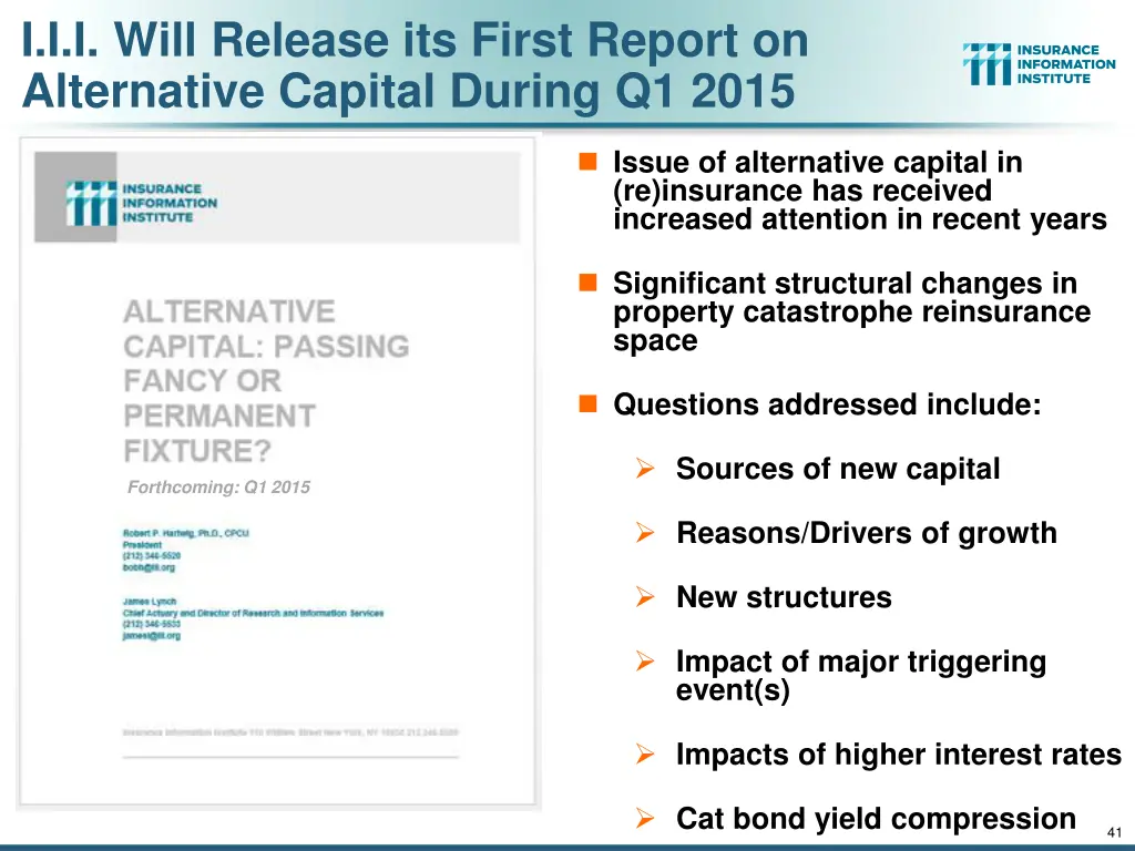 i i i will release its first report