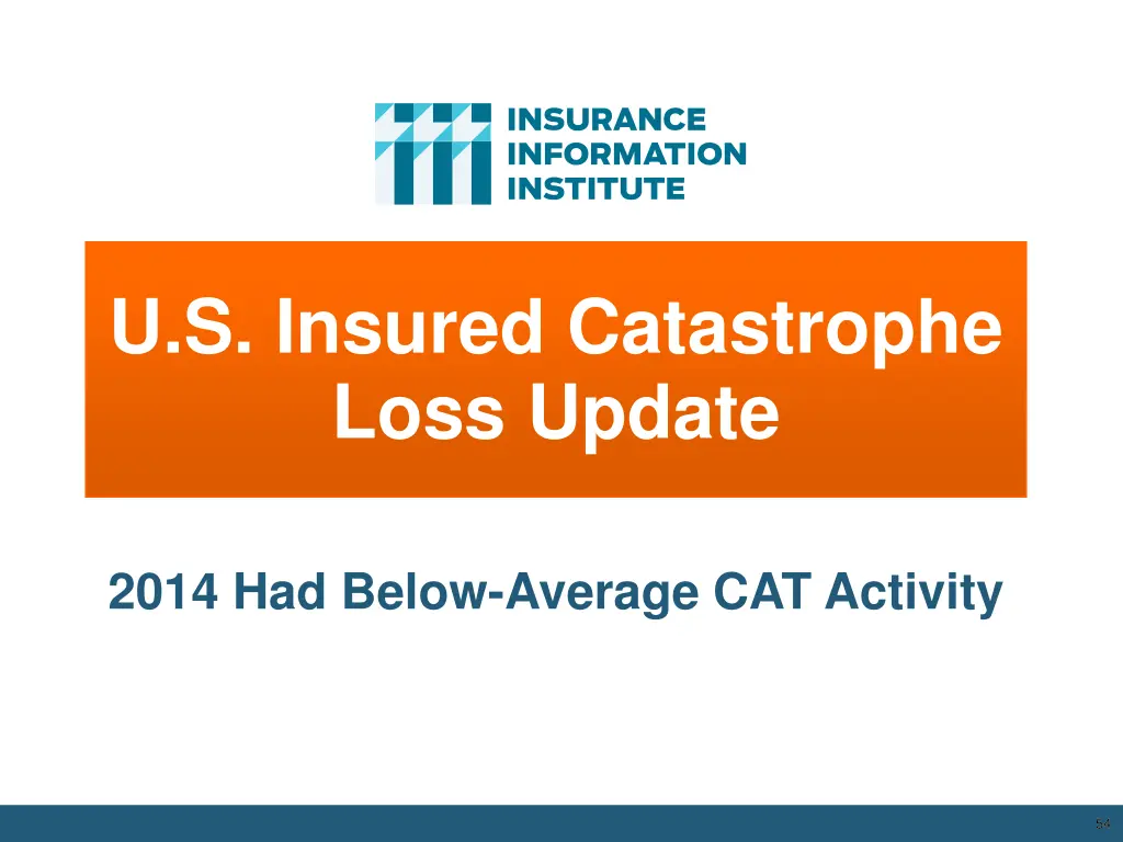 u s insured catastrophe loss update