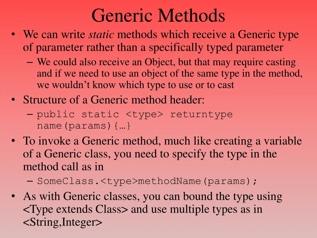 generic methods