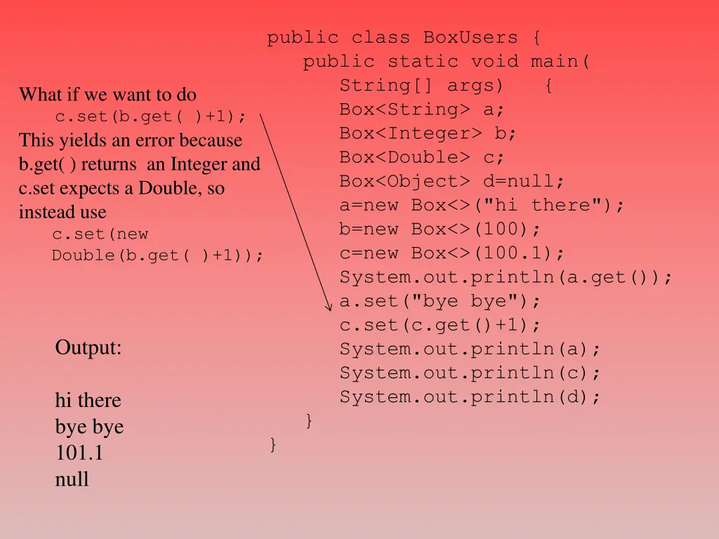 public class boxusers public static void main