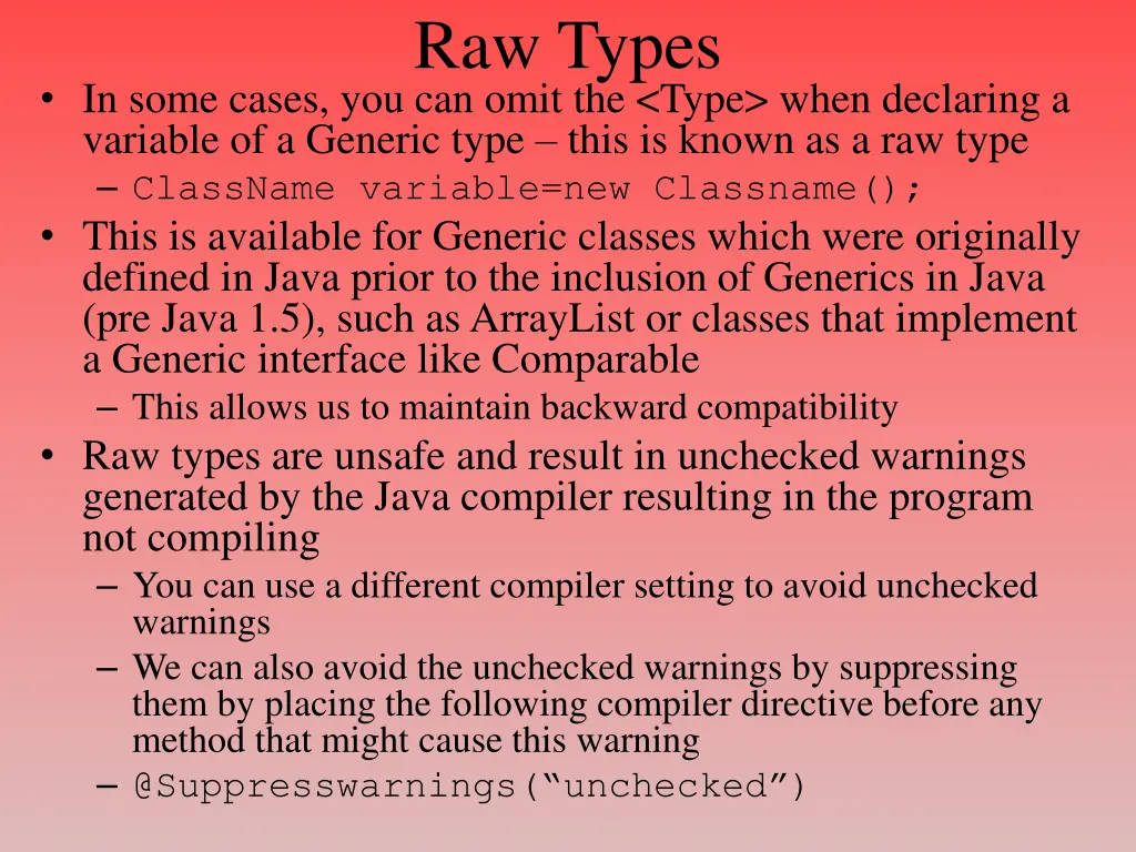 raw types