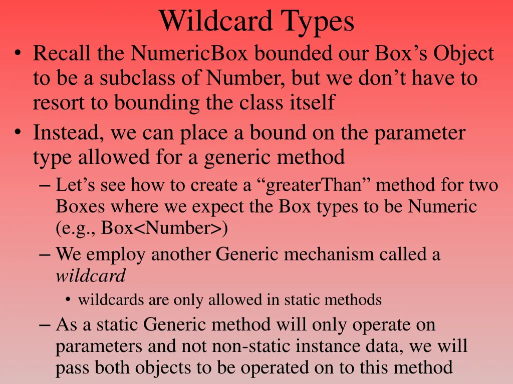 wildcard types