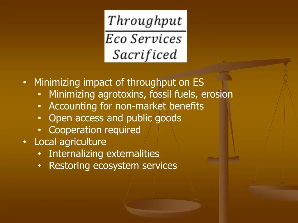 minimizing impact of throughput on es minimizing