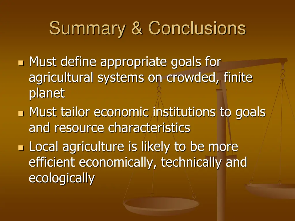 summary conclusions