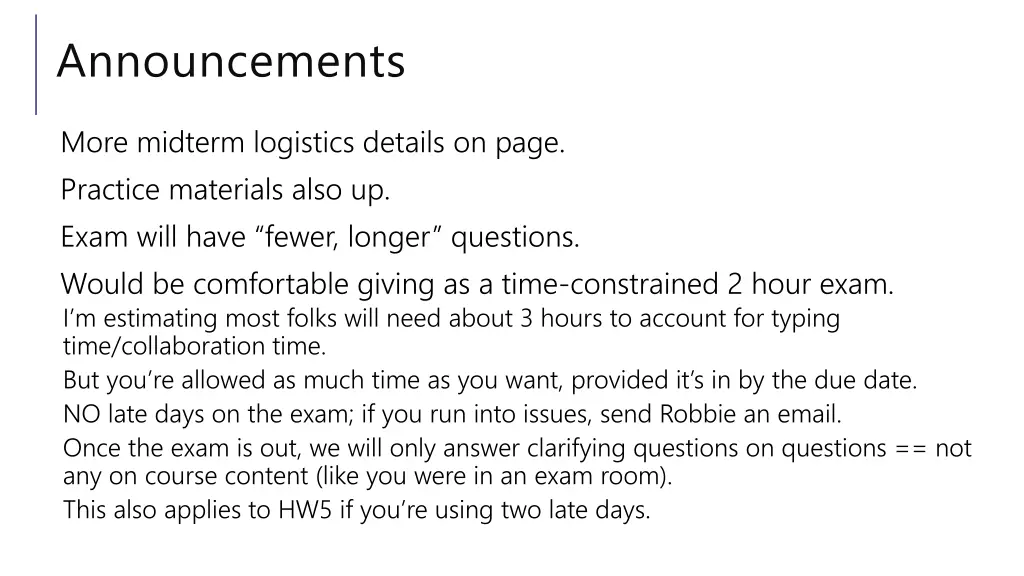 announcements