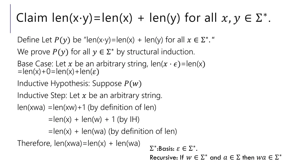 claim len x y len x len y for all 3