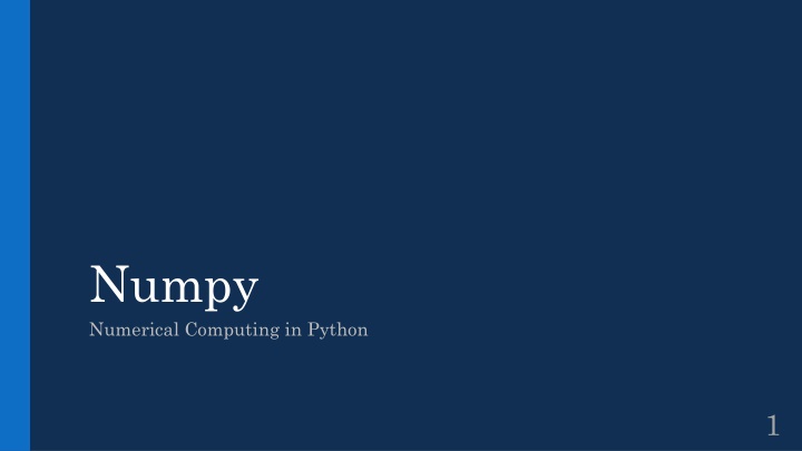 numpy numerical computing in python