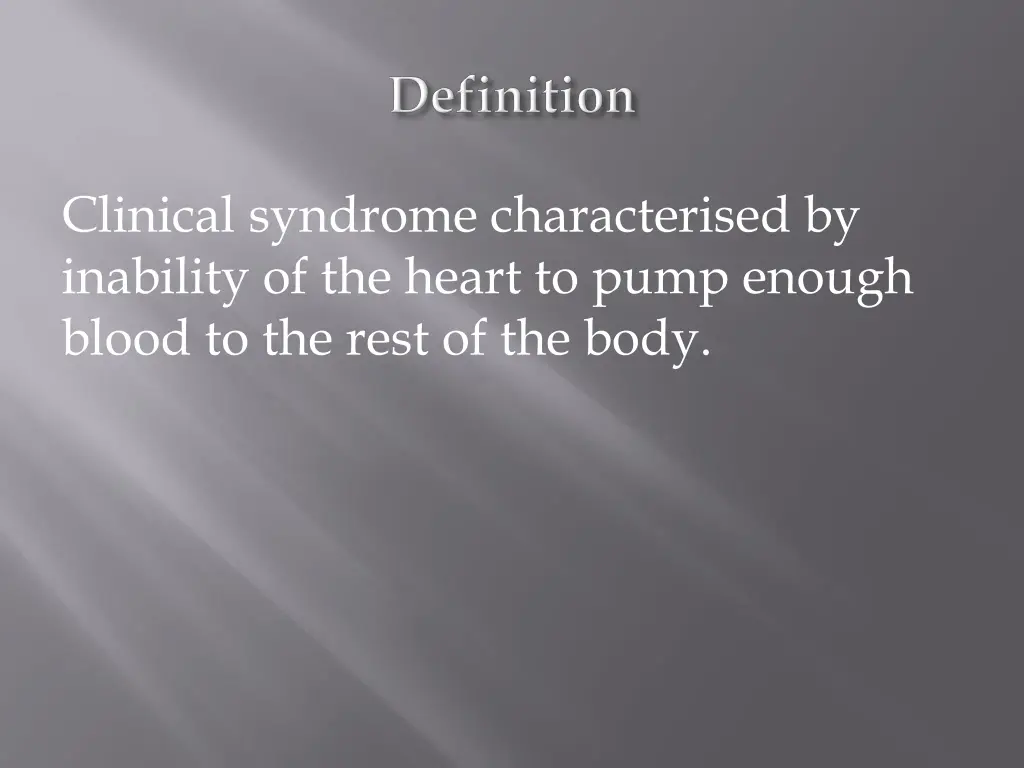 clinical syndrome characterised by inability