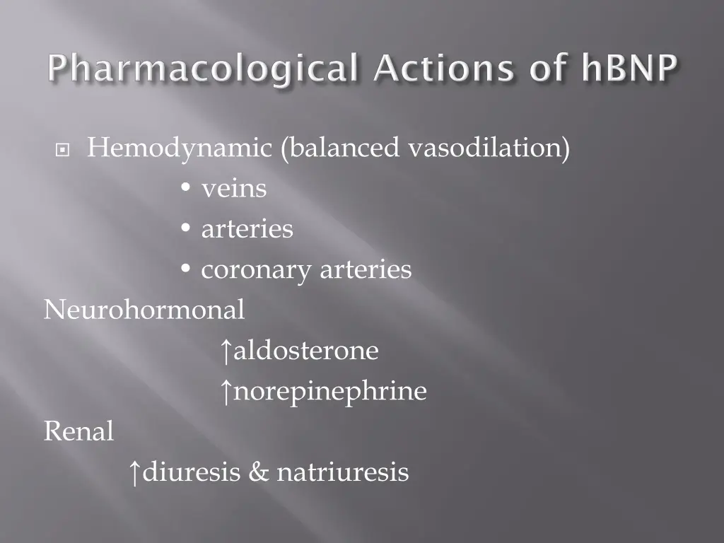 hemodynamic balanced vasodilation veins arteries