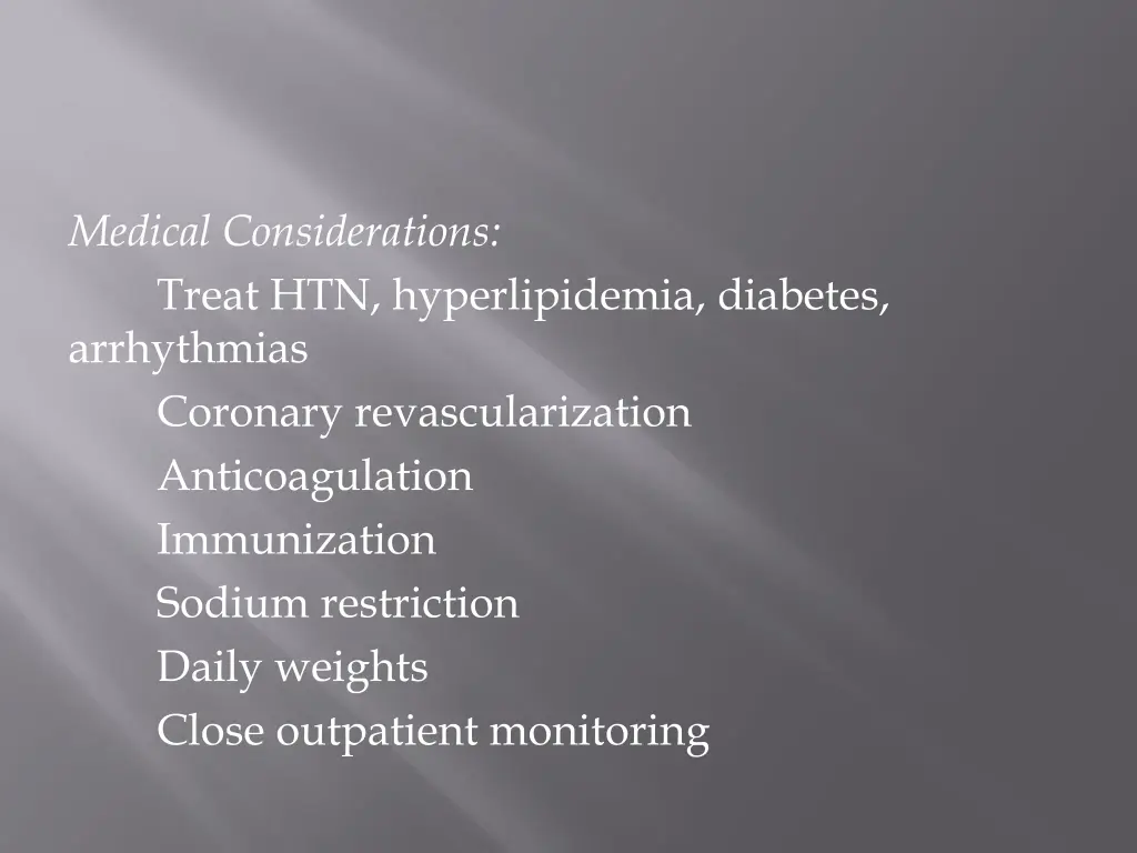 medical considerations treat htn hyperlipidemia