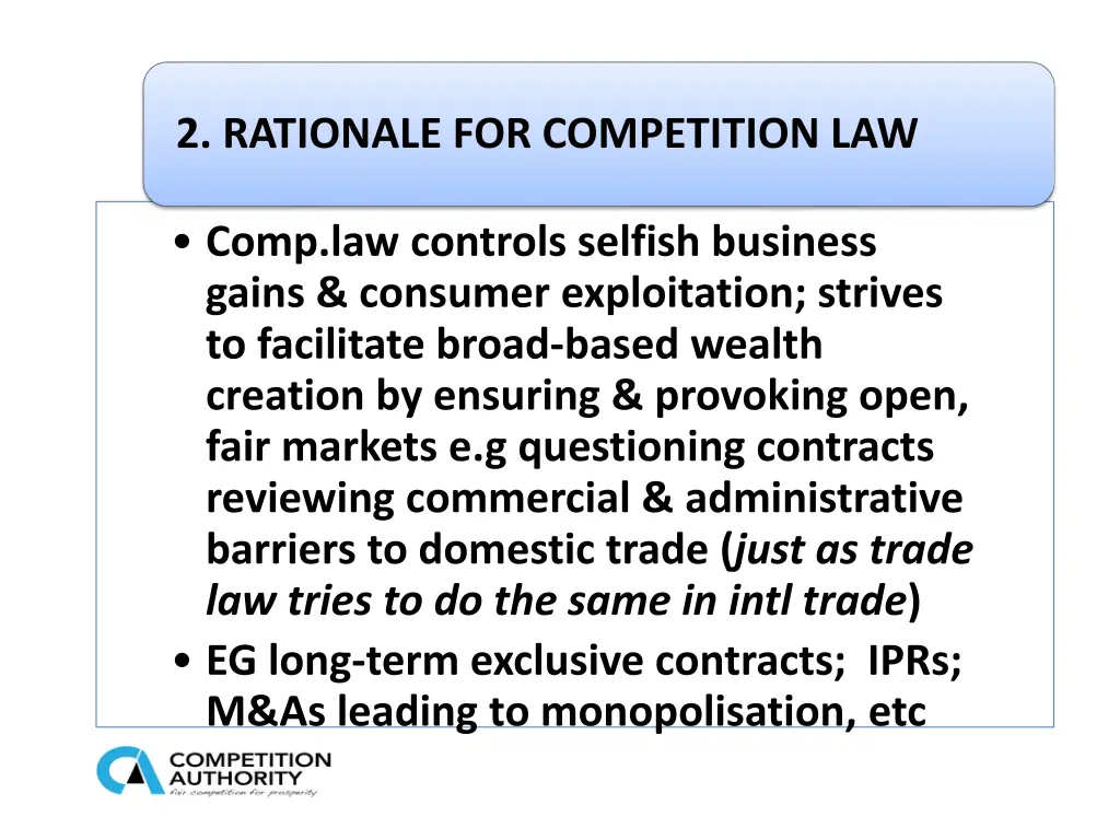 2 rationale for competition law