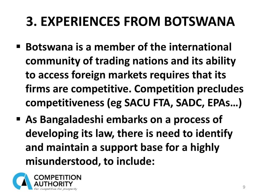 3 experiences from botswana