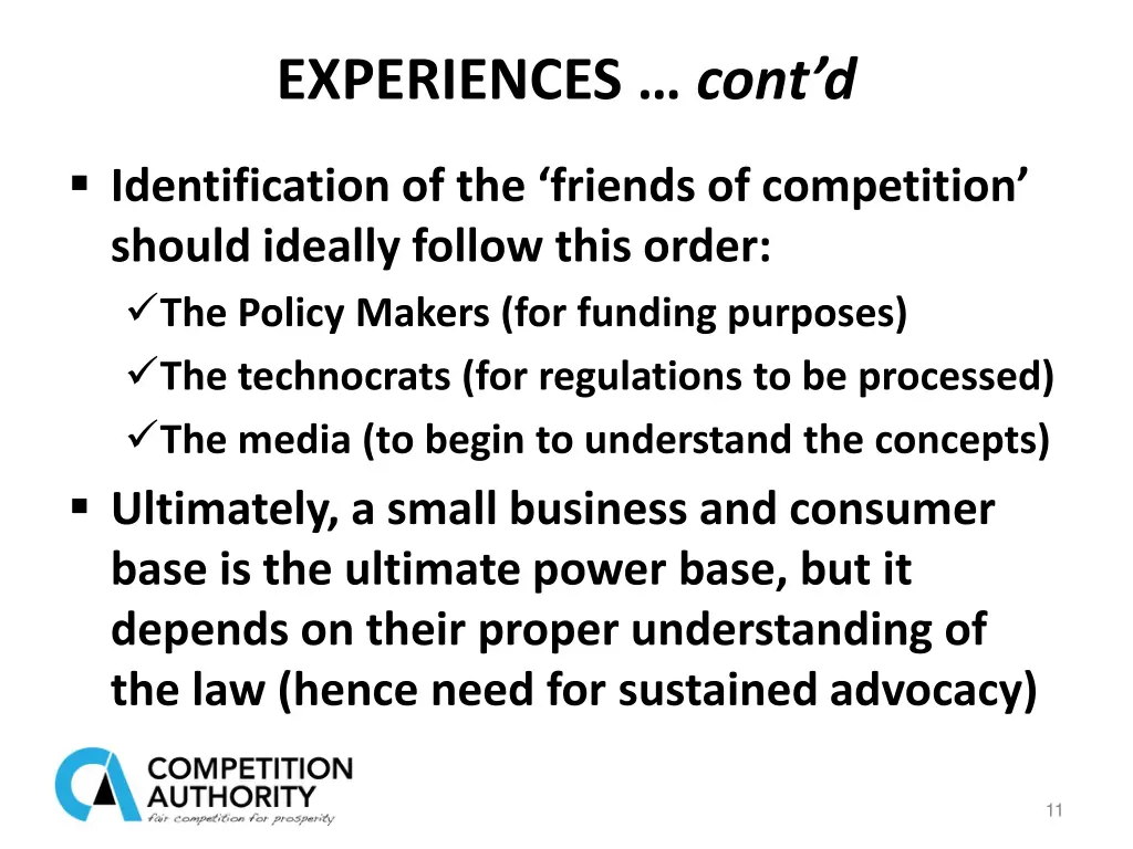 experiences cont d 1