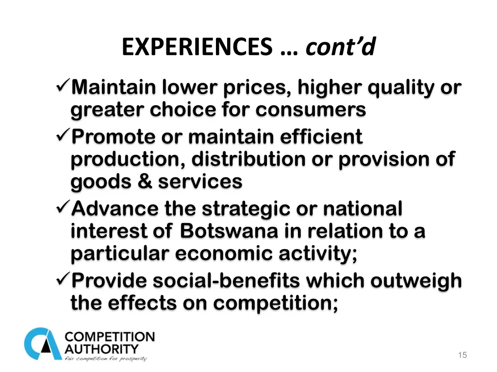 experiences cont d 5