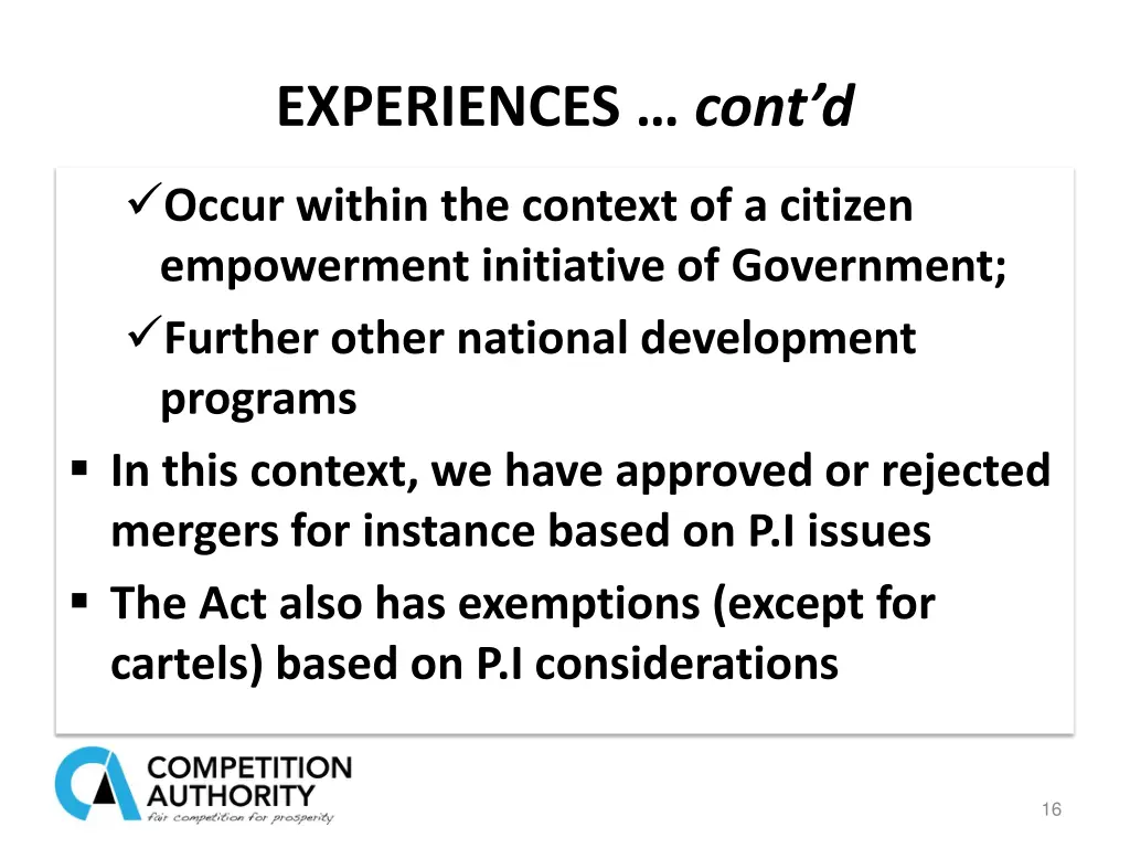 experiences cont d 6