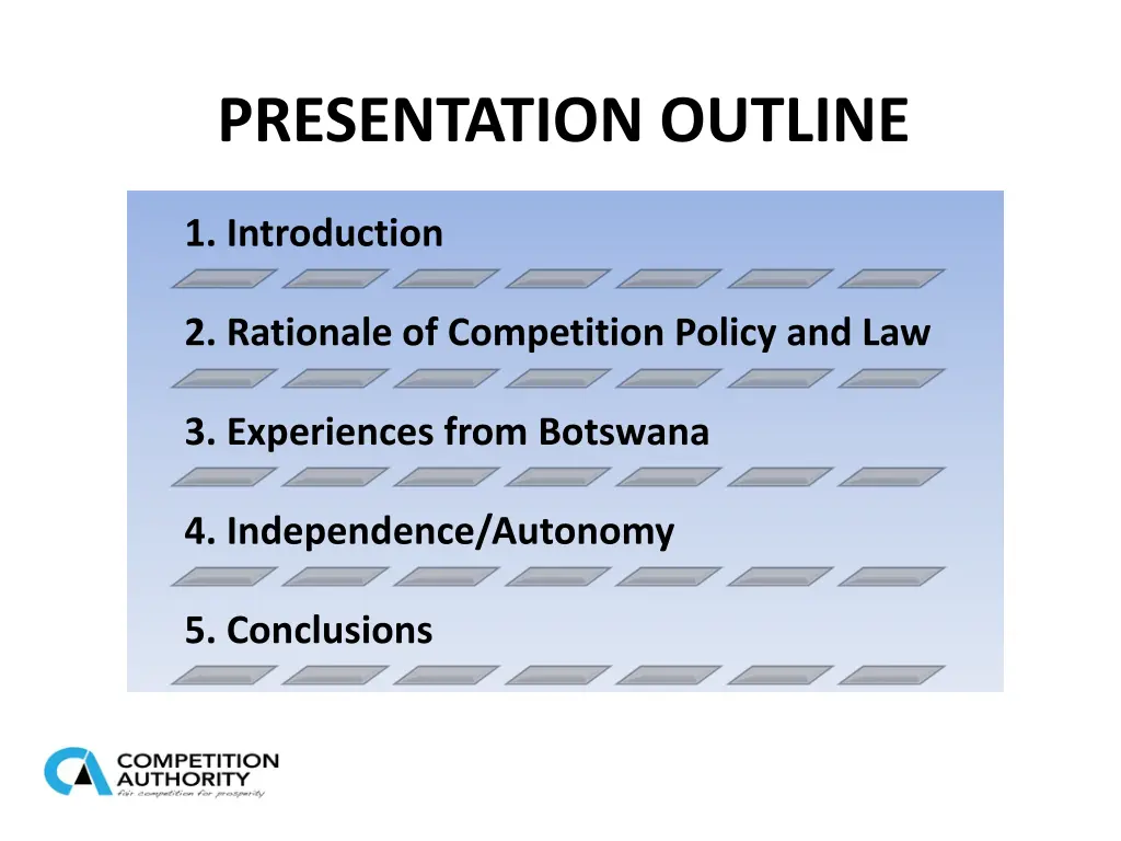 presentation outline