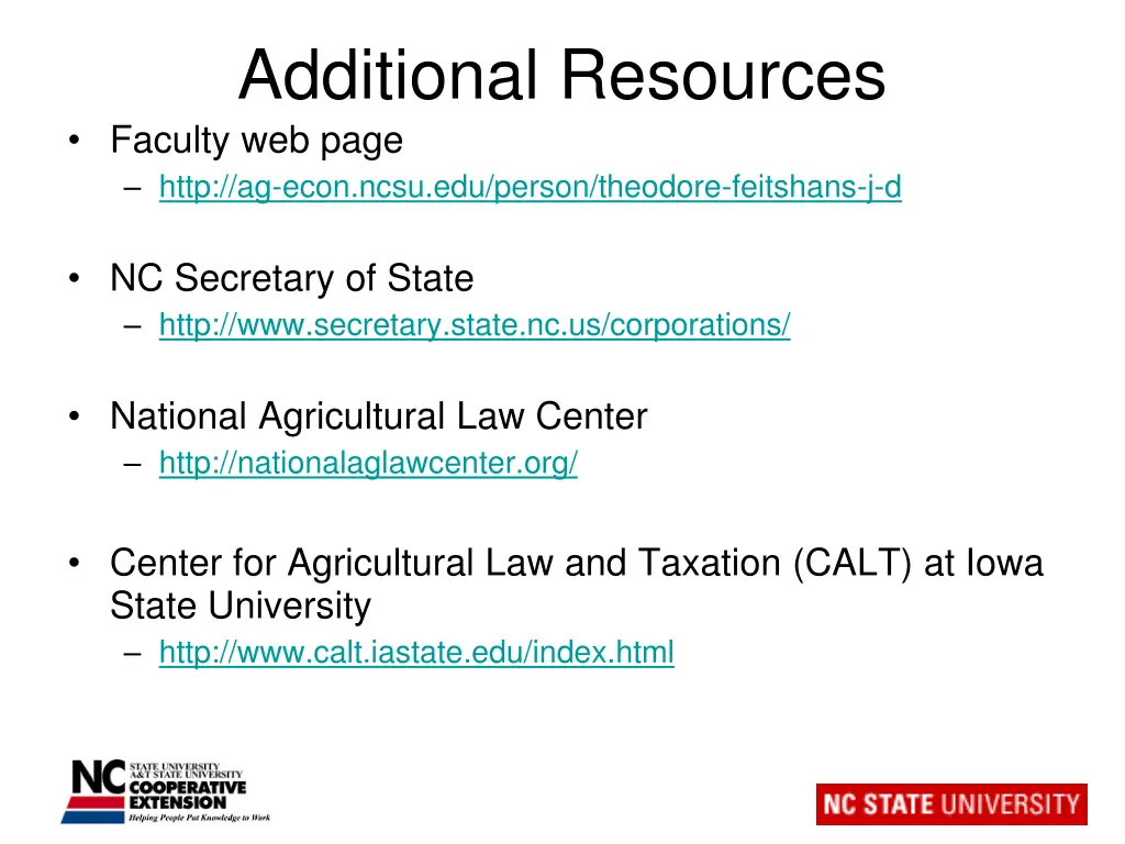additional resources faculty web page http