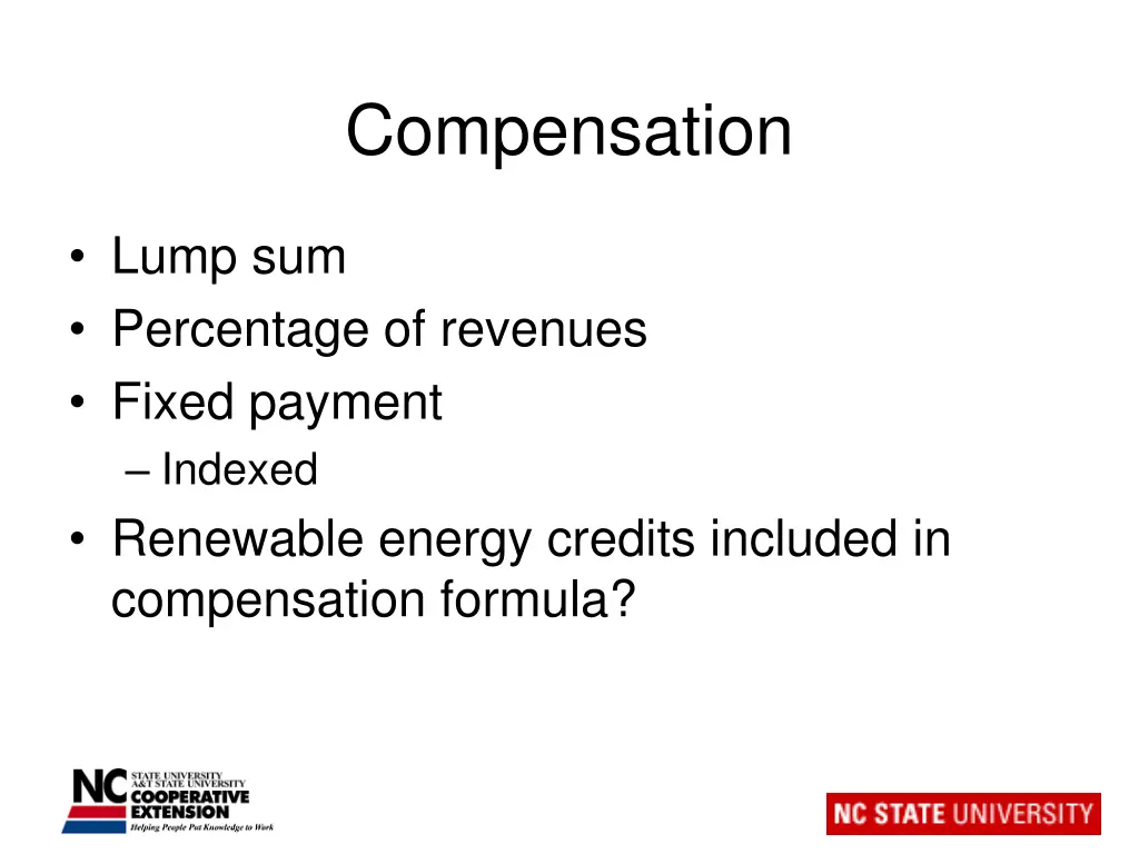 compensation