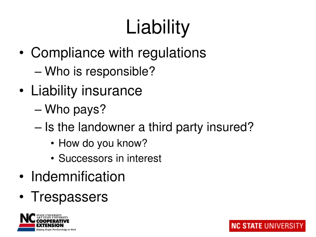 liability