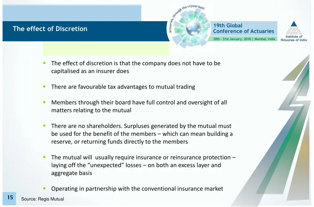 19th global conference of actuaries 14