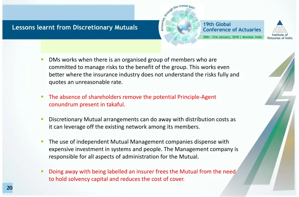 19th global conference of actuaries 19