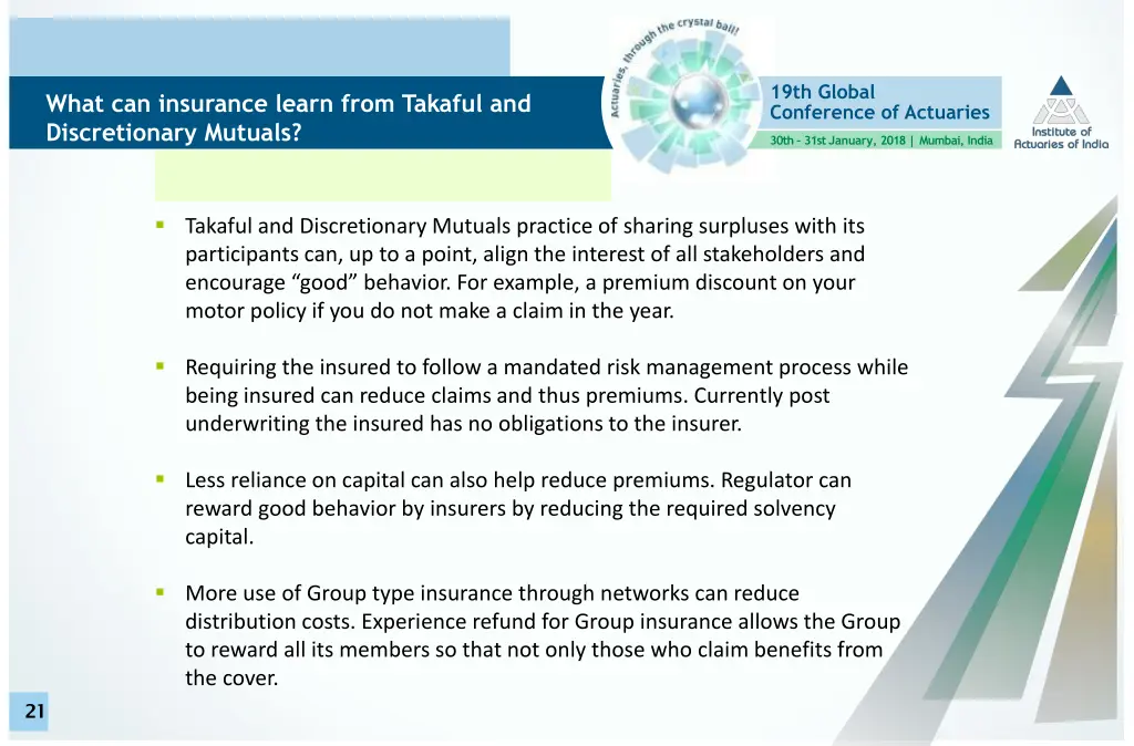 19th global conference of actuaries 20