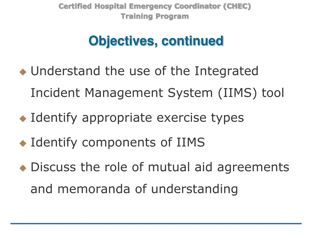 certified hospital emergency coordinator chec 2