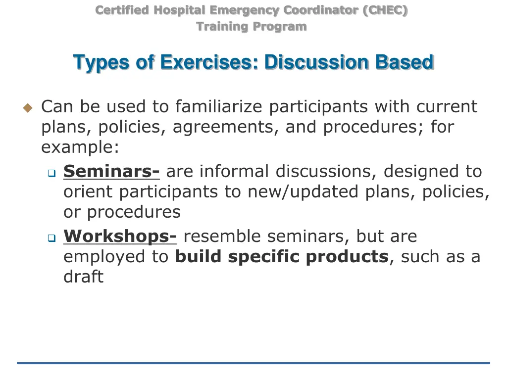certified hospital emergency coordinator chec 24