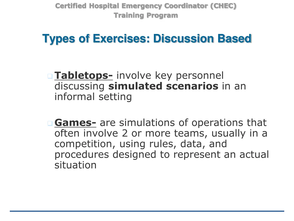 certified hospital emergency coordinator chec 25