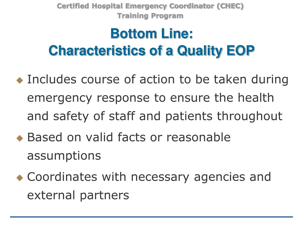 certified hospital emergency coordinator chec 32