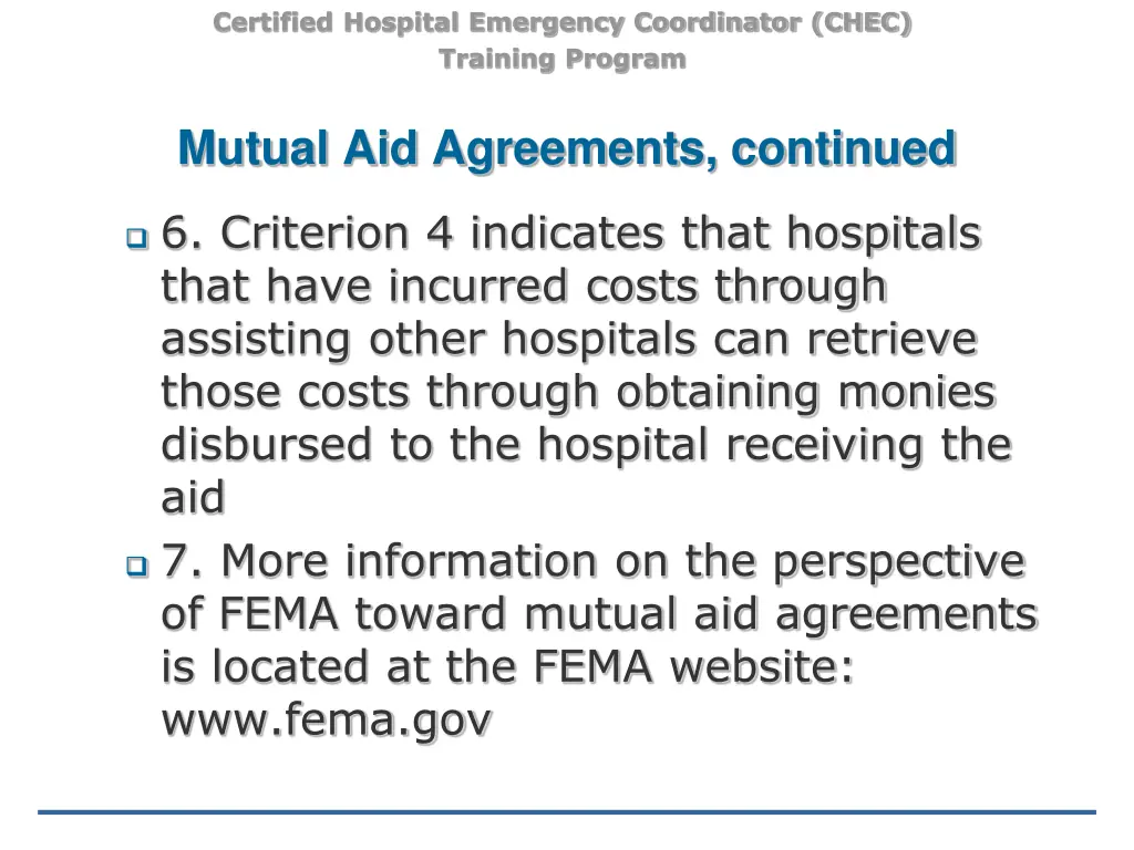 certified hospital emergency coordinator chec 42