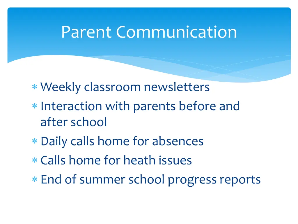parent communication