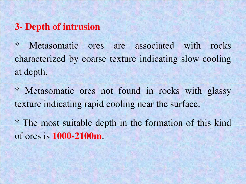3 depth of intrusion