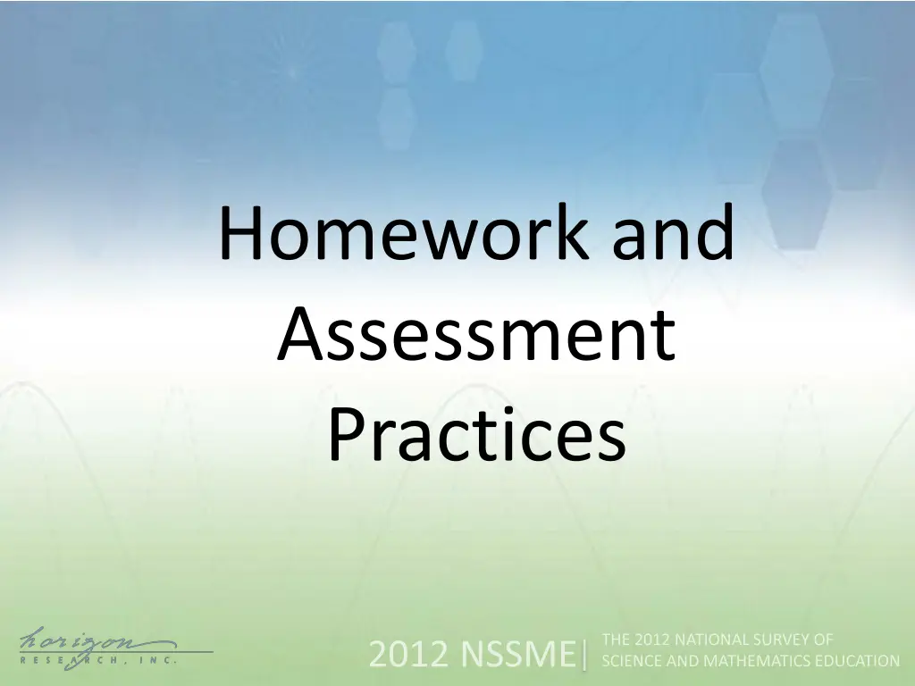 homework and assessment practices