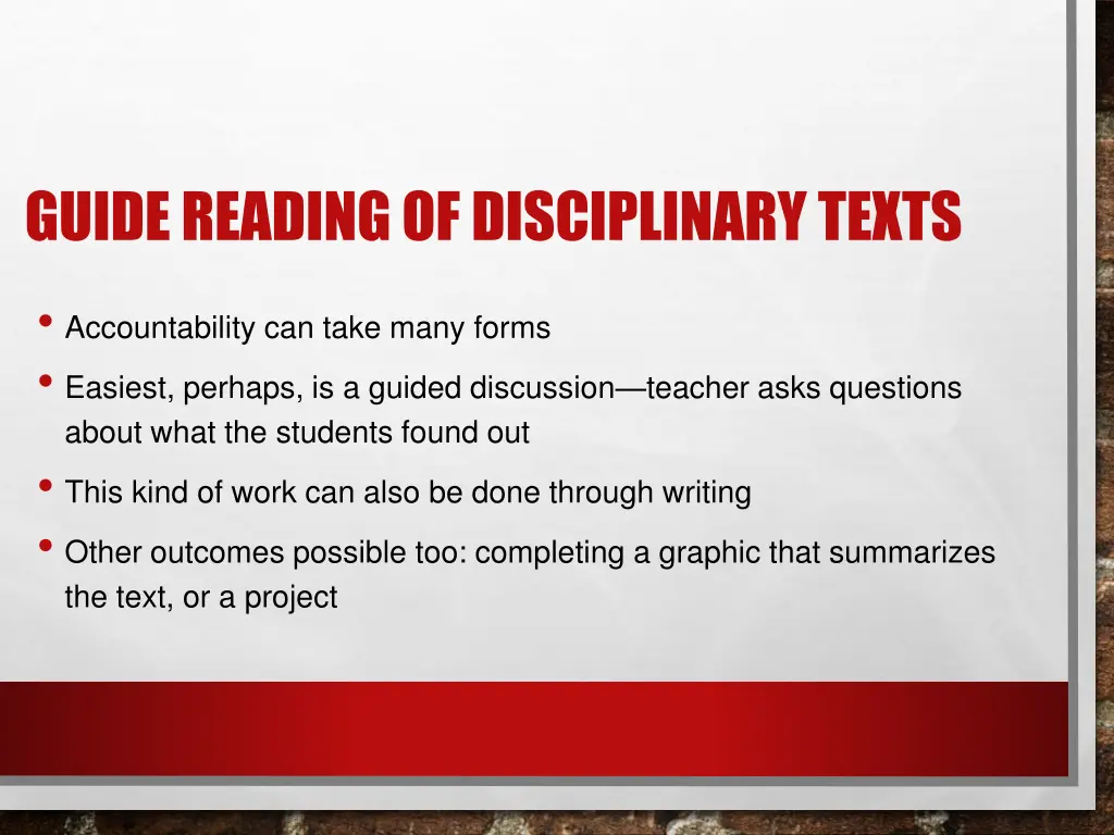 guide reading of disciplinary texts 2