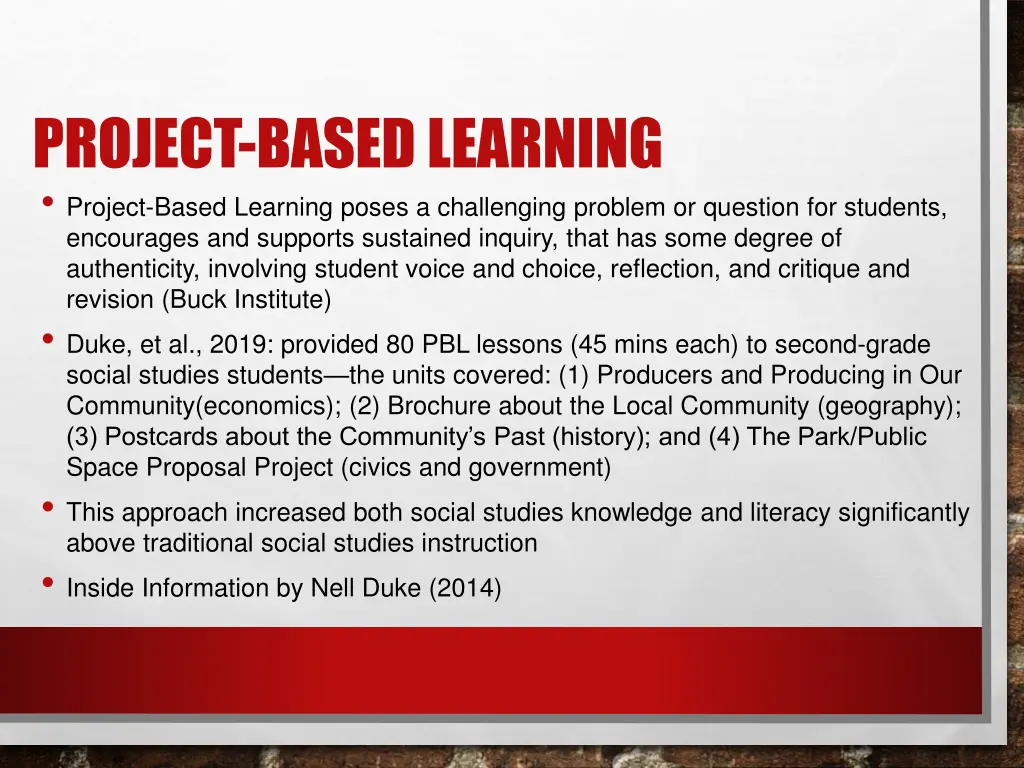 project based learning project based learning