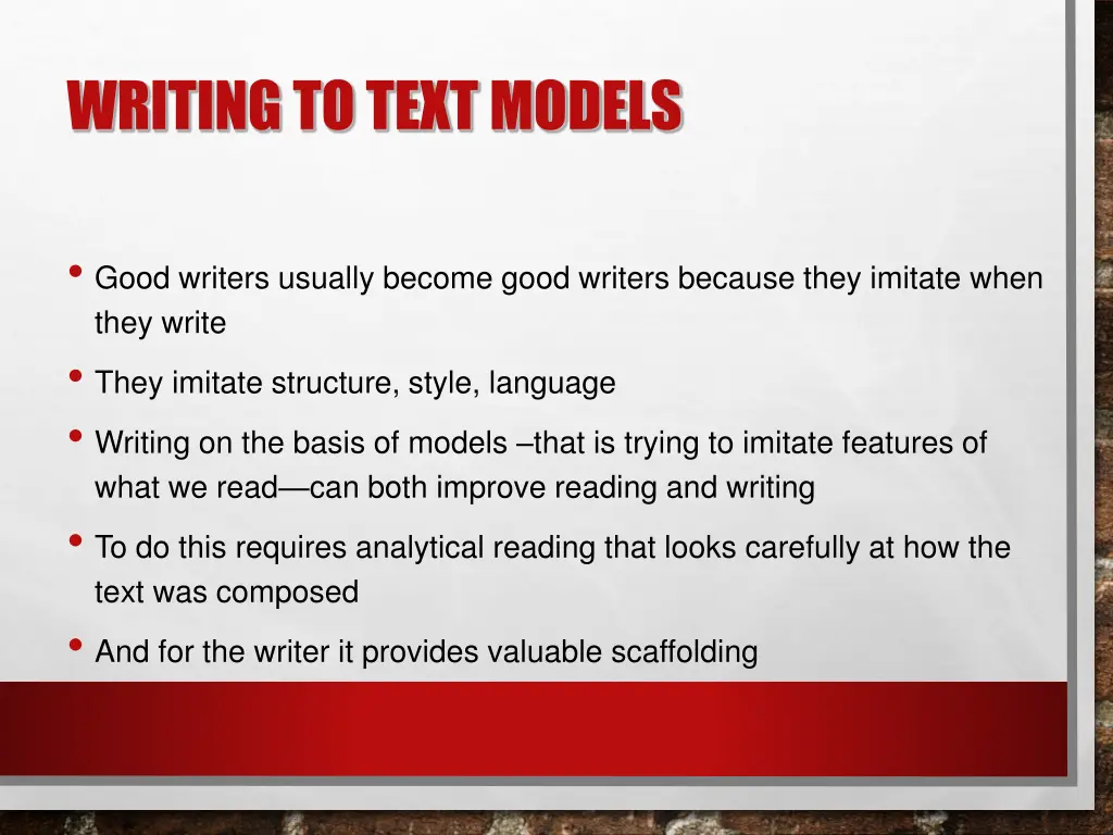 writing to text models