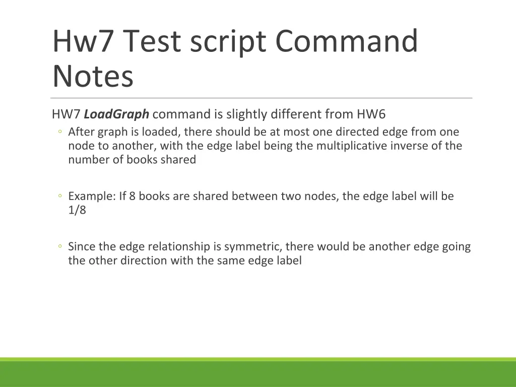 hw7 test script command notes