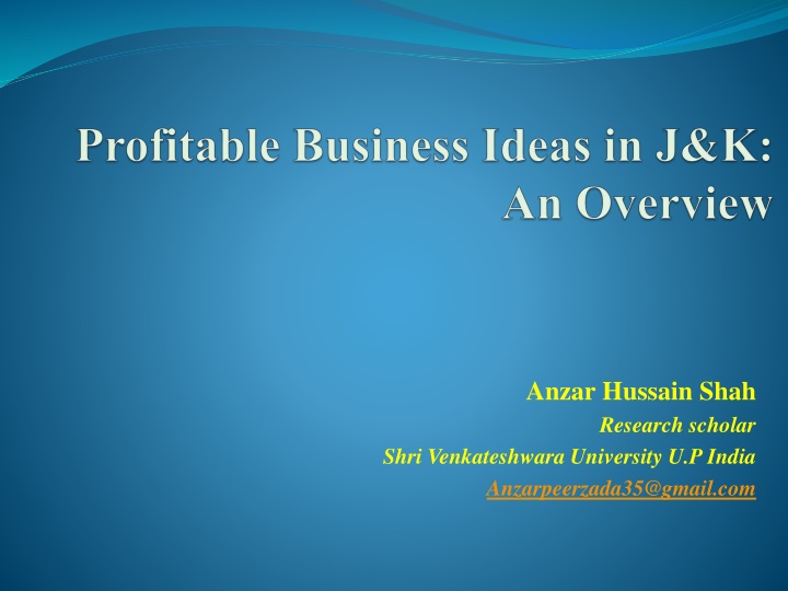 anzar hussain shah research scholar
