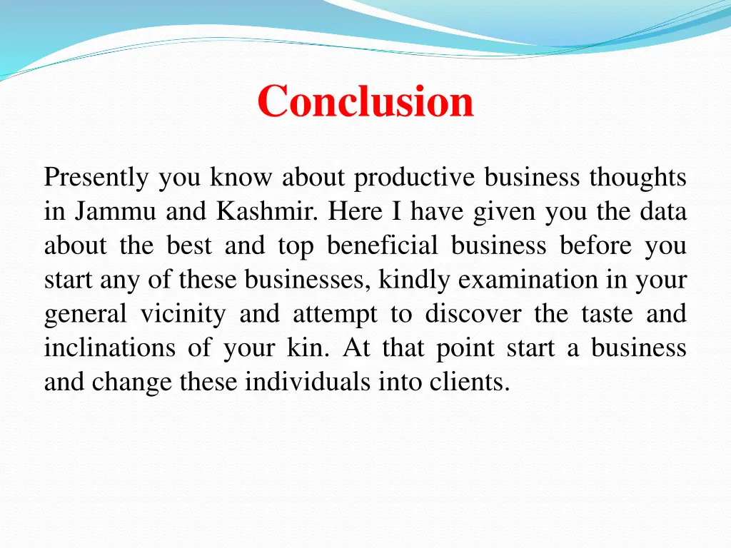 conclusion