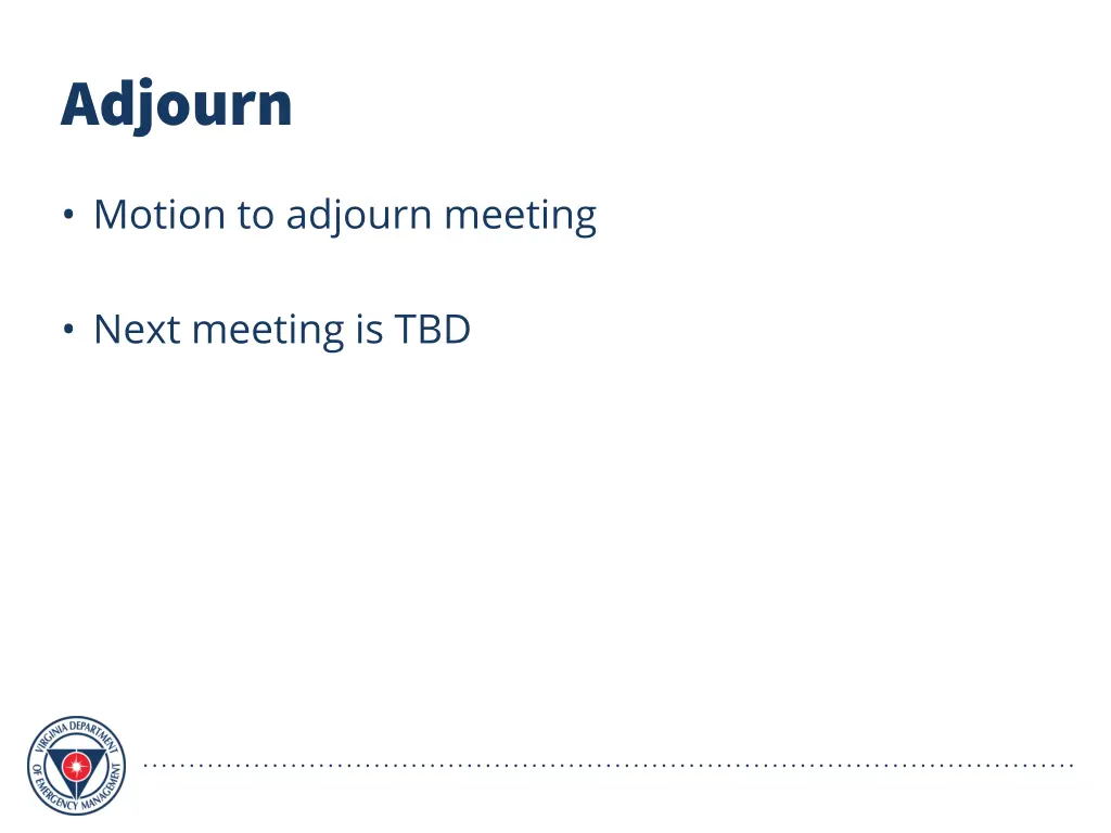 adjourn