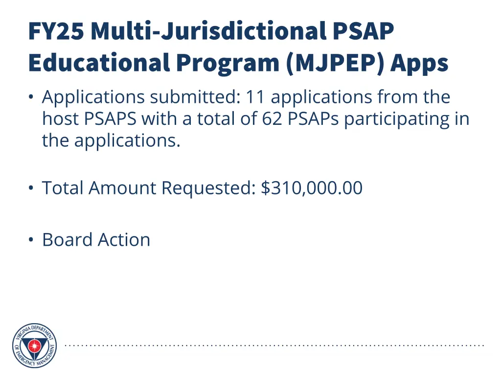 fy25 multi jurisdictional psap educational