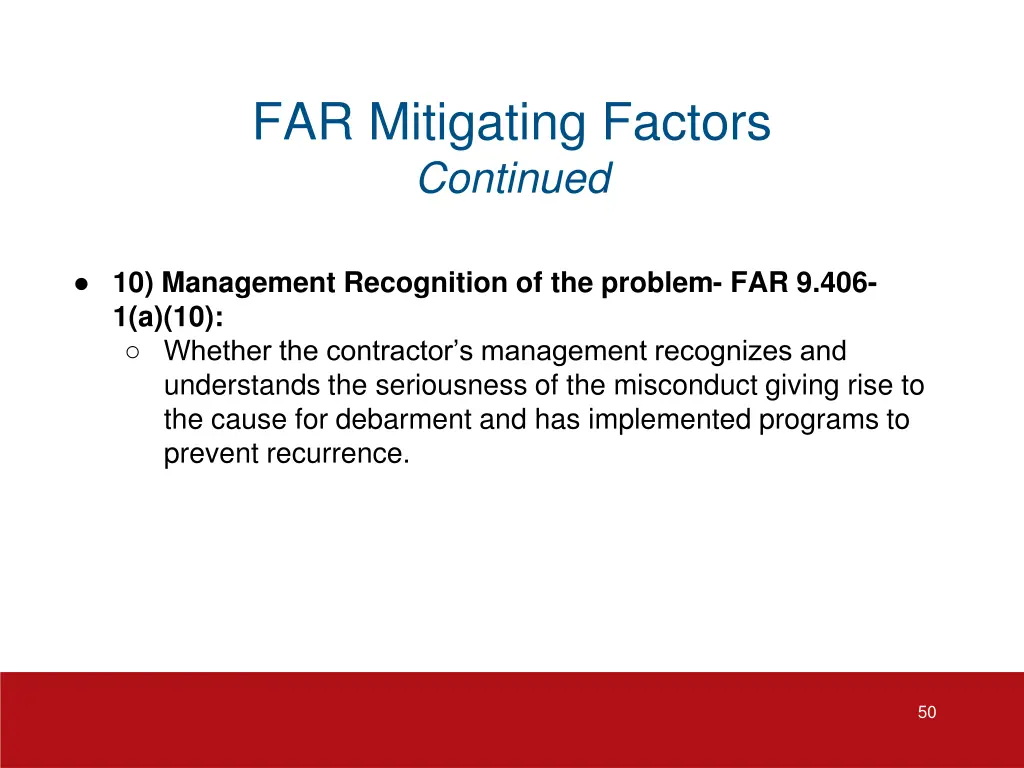 far mitigating factors continued 4